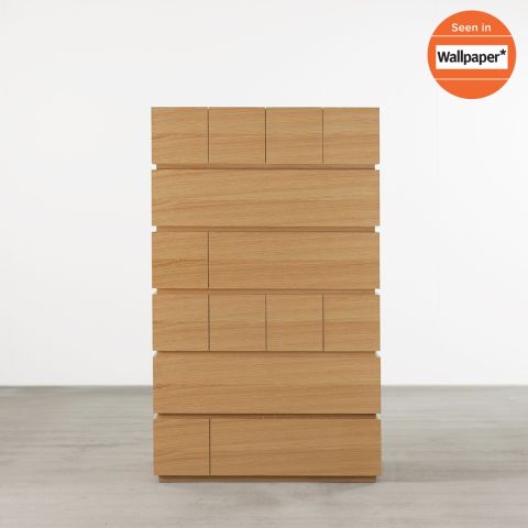 Pallet drawer system in oak