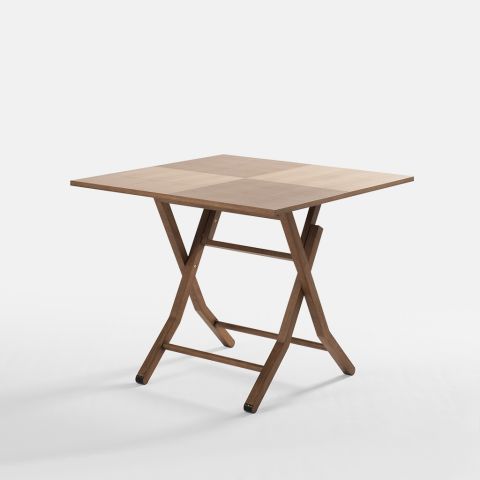 'Pottinger' Square Folding Table in Walnut