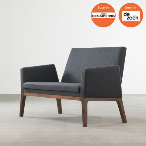 Trident small sofa in walnut