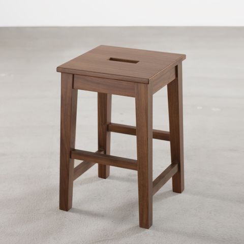 Busby low stool in walnut