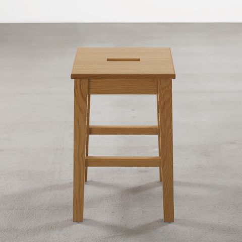 Busby low stool in oak