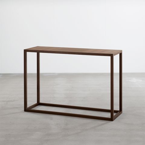 Frame console table in walnut