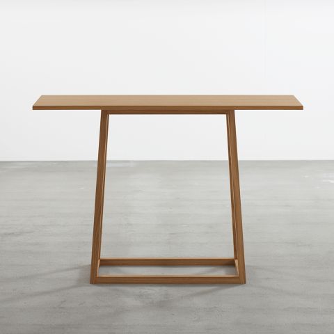 Vault console table in oak