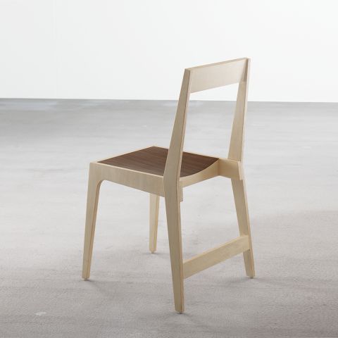 Vic chair in ply + walnut