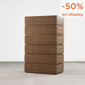 Pallet drawer system in walnut