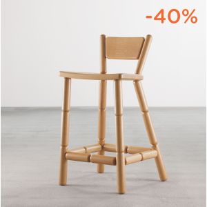 Lazy bar stool in oak