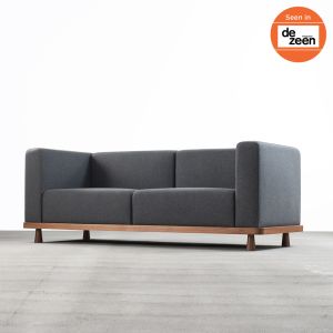 Podium 3 seater sofa in walnut