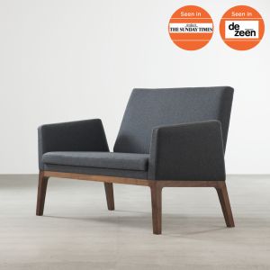 Trident small sofa in walnut